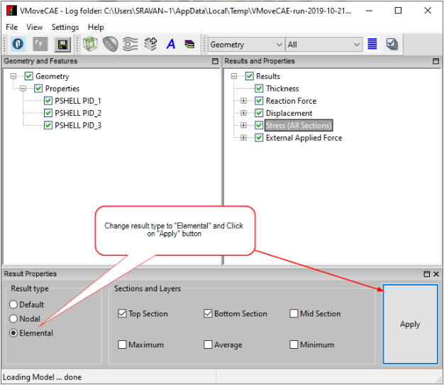 Change Result Properties